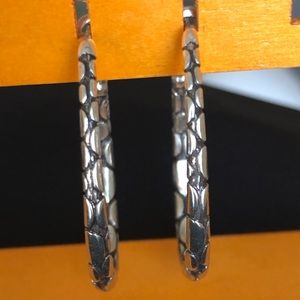 Brighton Pebble Large Oval Hoop Earrings